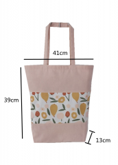 CUTE Print Promotional natural cotton carry tote shoulder shopping bag