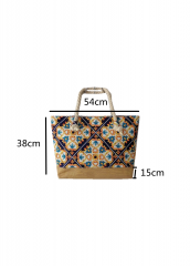 New Design Colorful Wholesale Custom digital printing lady handbags summer beach tote bags