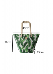 New Look Wholesale Custom digital printing lady handbags summer beach tote bags