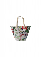 New Look Wholesale Custom digital printing lady handbags summer beach tote bags