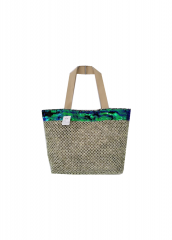 Portable straw bag ins wind summer vacation woven bag large capacity straw paper beach bag