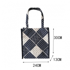 Fashion customized pattern tote aluminum foil thermal lunch cooler bags