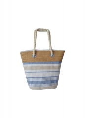 Natural women popular beach bag vintage straw paper and polyester shoulder bag