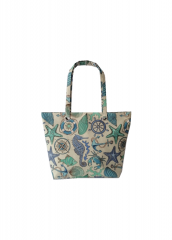 Fashion Wholesale floral digital printed women lady gift polyester canvas summer tote beach bag