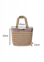 INS wind summer vacation Portable straw bag woven bag large capacity straw paper beach bag