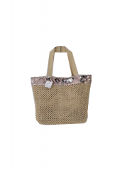 Portable straw bag ins wind summer vacation woven bag large capacity straw paper beach bag