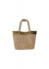 Portable straw bag ins wind summer vacation woven bag large capacity straw paper beach bag