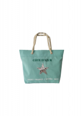 Eco Friendly Cotton Canvas Large Capacity Summer Beach Bag With high quality Cotton rope handle