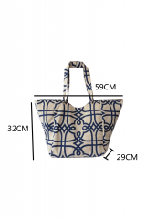 Promotional New Style Eco Friendly Cotton full printing Canvas Large Capacity Summer Beach Bag