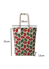 Fashion promotional custom printed natural cotton canvas cloth carry tote shopping bag with logo