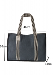 Ribbon weaving handle New Style Eco Friendly Cotton Canvas Large Capacity Summer Beach Bag