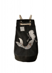 Embroidery sequins Eco Friendly Cotton Canvas Large Capacity Summer Beach Bag With Adjustable shoulder strap