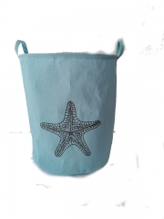 Cotton Waterproof Laundry Basket with Durable Handle