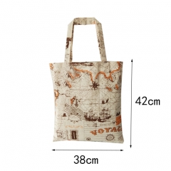 Hot Sale Linen Custom Printed Logo Design Shopping Tote Bag