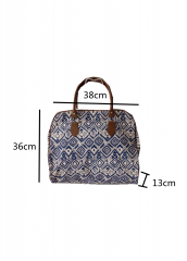 Hot sell custom printed natural cotton canvas cloth carry tote shopping bag with PU handle