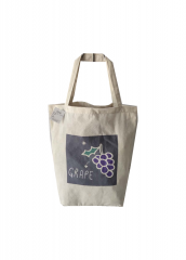 Fashion promotional custom printed natural cotton canvas cloth carry tote shopping bag with Fruit printing