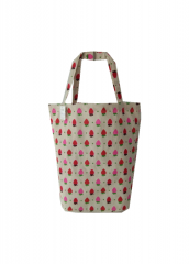 Fruit design printing Promotional natural cotton canvas cloth carry tote shoulder shopping bag