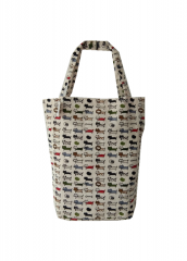 Full print Promotional natural cotton canvas cloth carry tote shopping bag