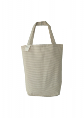 Stripe print Promotional natural cotton canvas cloth carry tote shopping bag