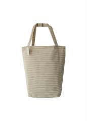 Stripe print Promotional natural cotton canvas cloth carry tote shopping bag