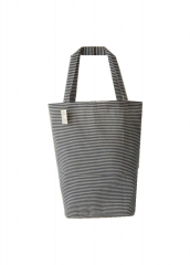 Stripe print Promotional natural cotton canvas cloth carry tote shopping bag