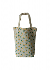 Fruit design printing Promotional natural cotton canvas cloth carry tote shoulder shopping bag