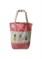 splicing printing Promotional natural cotton canvas cloth carry tote shoulder shopping bag