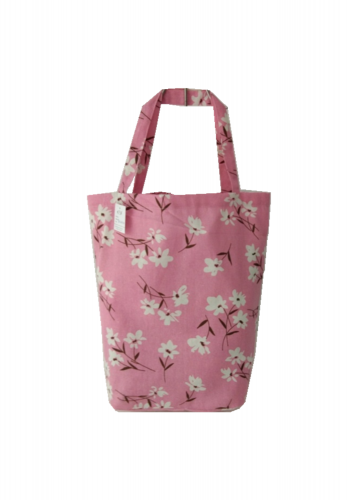 Floral print Promotional natural cotton canvas cloth carry tote shopping bag