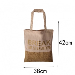 fashion good quality cheap price promotional canvas cotton shopper bag with custom logo