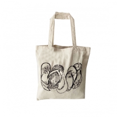 top quality customized logo crossbody cotton shopper bag