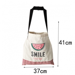 customize premium soft eco friendly cotton shopper tote bags with woven handle