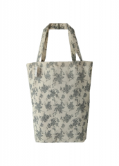 Floral print Promotional natural cotton canvas cloth carry tote shopping bag