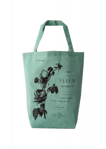 Green plant printing Promotional natural cotton carry tote shoulder shopping bag