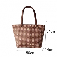 Large Woman Handbag Rigid PU Leather Tote Bag Elegant City Work Bag