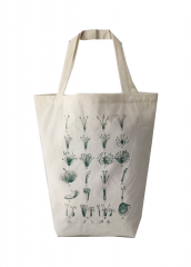 Natural color Green plant printing Promotional natural cotton carry tote shoulder shopping bag