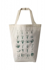 Natural color Green plant printing Promotional natural cotton carry tote shoulder shopping bag