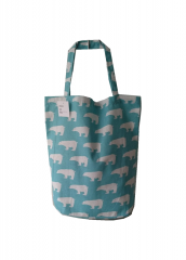 Lovely full printing Promotional natural cotton carry tote shoulder shopping bag