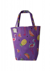 Colorful printing Promotional natural cotton carry tote shoulder shopping bag