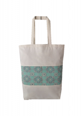 joint Floral printing Promotional natural cotton carry tote shoulder shopping bag