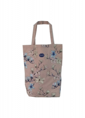 Lovely Floral printing Promotional natural cotton carry tote shoulder shopping bag