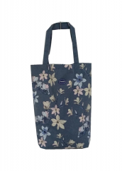 Lovely Floral printing Promotional natural cotton carry tote shoulder shopping bag