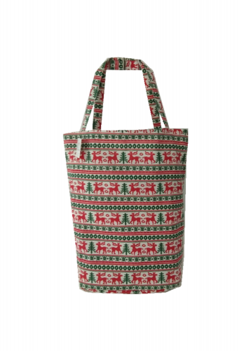 Christmas series Colorful printing Promotional natural cotton carry tote shoulder shopping bag