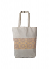 joint Floral printing Promotional natural cotton carry tote shoulder shopping bag