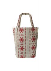 Christmas series Colorful printing Promotional natural cotton carry tote shoulder shopping bag