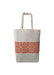 joint Floral printing Promotional natural cotton carry tote shoulder shopping bag