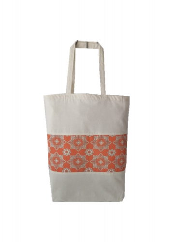 joint Floral printing Promotional natural cotton carry tote shoulder shopping bag