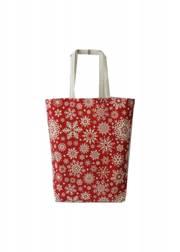 Christmas style full printing Promotional natural cotton carry tote shoulder shopping bag