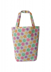 Full print with background color Promotional natural cotton carry tote shoulder shopping bag