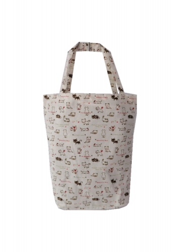 CUTE Print Promotional natural cotton carry tote shoulder shopping bag