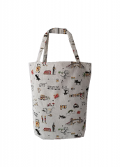 CUTE Print Promotional natural cotton carry tote shoulder shopping bag